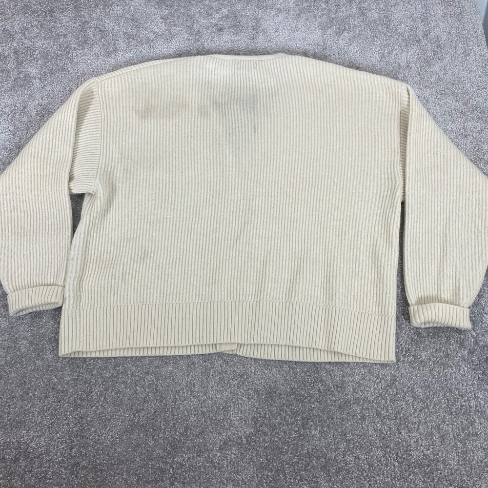 Patagonia Cardigan Sweater Womens Extra Large Recycled Wool Blend Ribbed Ivory - Picture 6 of 13